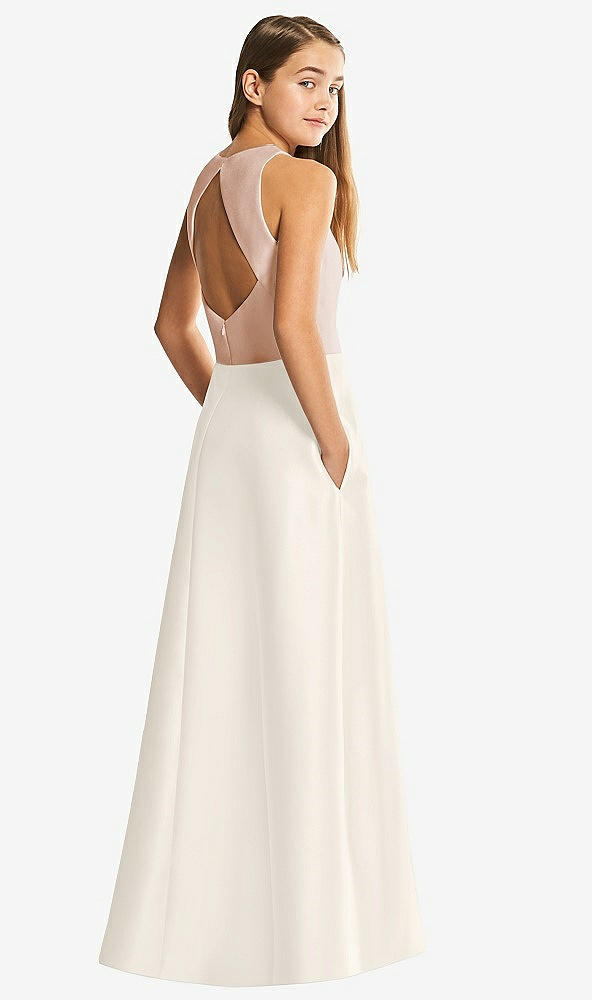 Front View - Ivory & Cameo Alfred Sung Junior Bridesmaid Style JR545