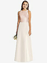 Rear View Thumbnail - Ivory & Cameo Alfred Sung Junior Bridesmaid Style JR545