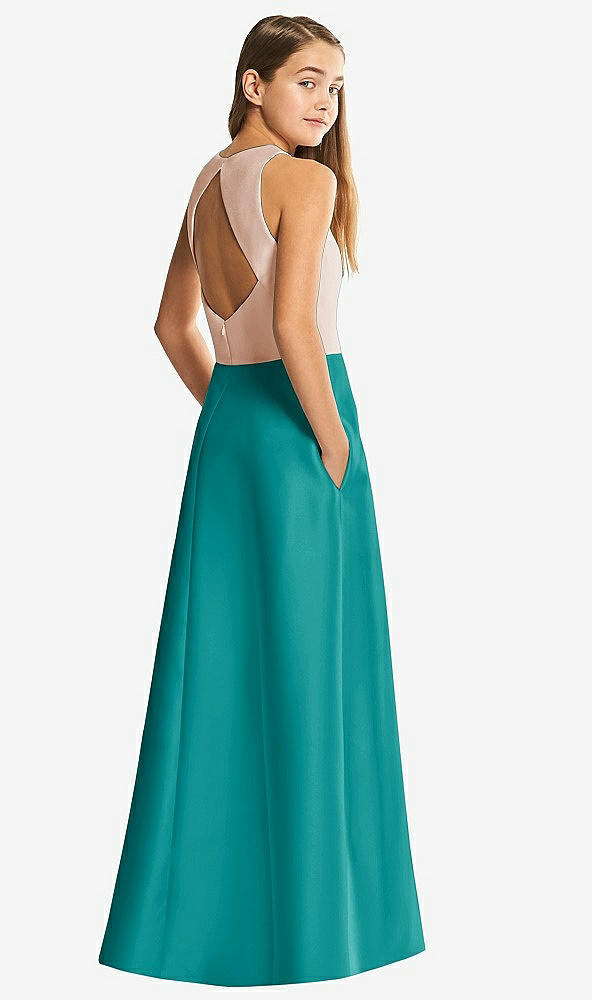 Front View - Jade & Cameo Alfred Sung Junior Bridesmaid Style JR545