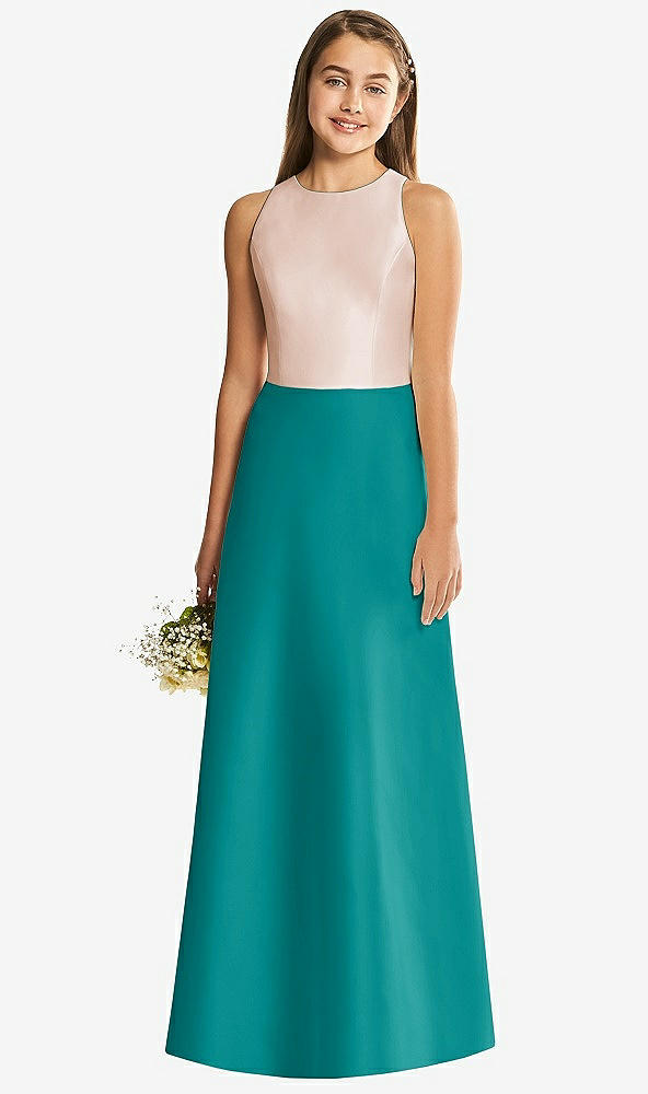 Back View - Jade & Cameo Alfred Sung Junior Bridesmaid Style JR545