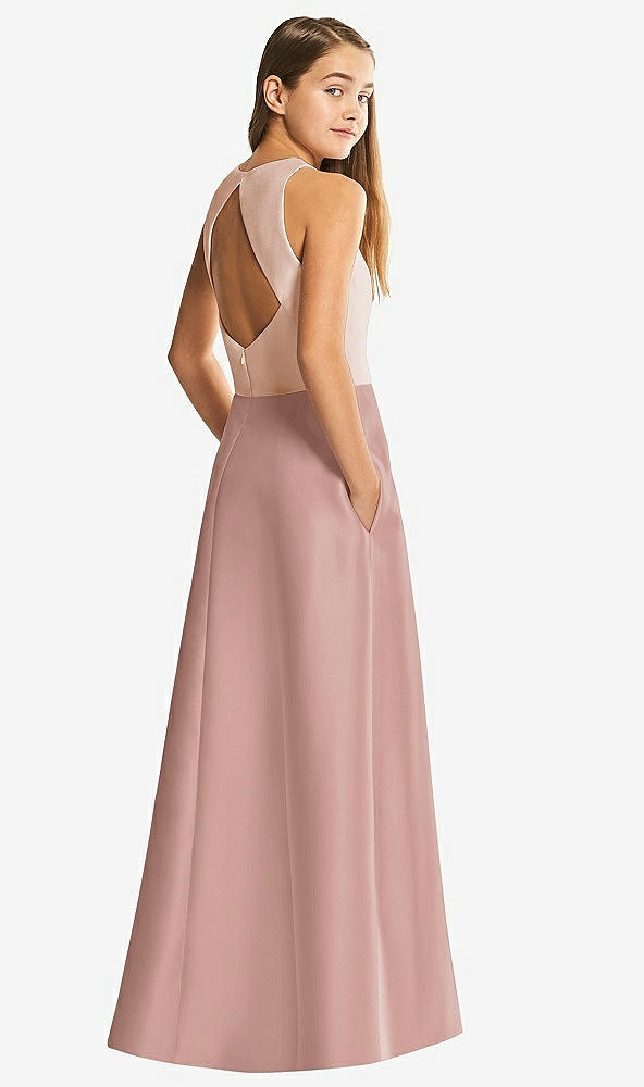 Front View - Neu Nude & Cameo Alfred Sung Junior Bridesmaid Style JR545