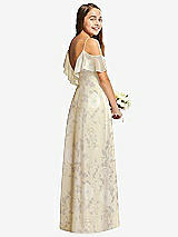 Rear View Thumbnail - Butter Yellow Floral Dessy Collection Junior Bridesmaid Dress JR548