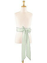 Front View Thumbnail - Mint Green Satin Twill Flower Girl Sash