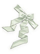 Rear View Thumbnail - Mint Green Satin Twill Flower Girl Sash