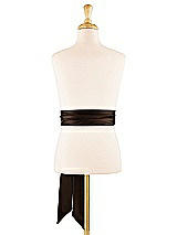 Alt View 1 Thumbnail - Espresso Satin Twill Flower Girl Sash