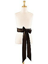 Front View Thumbnail - Espresso Satin Twill Flower Girl Sash