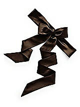 Rear View Thumbnail - Espresso Satin Twill Flower Girl Sash