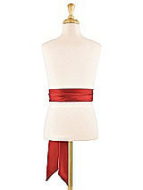 Alt View 1 Thumbnail - Poppy Red Satin Twill Flower Girl Sash