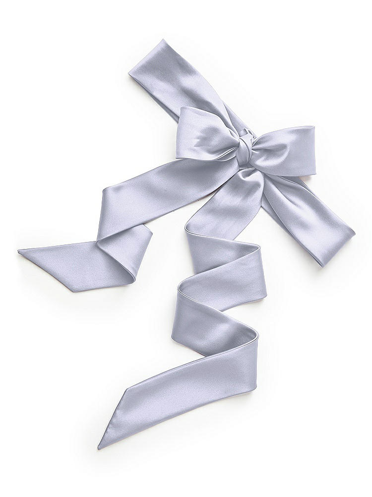 Back View - Silver Dove Satin Twill Flower Girl Sash