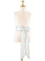 Front View Thumbnail - White Satin Twill Flower Girl Sash