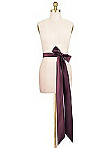 Alt View 2 Thumbnail - Deep Plum Satin Twill Wedding Sash