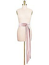 Front View Thumbnail - Ballet Pink Satin Twill Wedding Sash