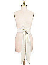 Alt View 1 Thumbnail - Champagne Satin Twill Wedding Sash