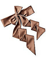 Rear View Thumbnail - Cognac Satin Twill Wedding Sash
