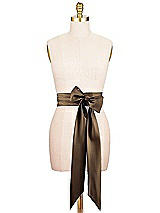 Alt View 1 Thumbnail - Espresso Satin Twill Wedding Sash