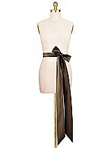 Alt View 2 Thumbnail - Espresso Satin Twill Wedding Sash
