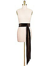Front View Thumbnail - Espresso Satin Twill Wedding Sash