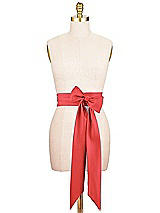 Alt View 1 Thumbnail - Poppy Red Satin Twill Wedding Sash