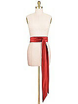 Front View Thumbnail - Poppy Red Satin Twill Wedding Sash