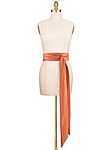 Front View Thumbnail - Portofino Orange Satin Twill Wedding Sash