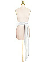 Front View Thumbnail - White Satin Twill Wedding Sash