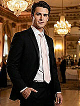 Alt View 2 Thumbnail - Pearl Pink Yarn-Dyed Modern Tie by After Six