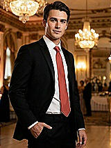 Alt View 2 Thumbnail - Amber Sunset Yarn-Dyed Modern Tie by After Six