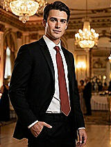 Alt View 2 Thumbnail - Auburn Moon Yarn-Dyed Modern Tie by After Six