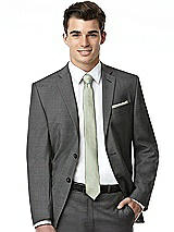 Alt View 4 Thumbnail - Celadon Yarn-Dyed Modern Tie by After Six