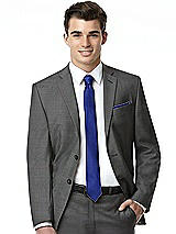 Alt View 4 Thumbnail - Cobalt Blue Yarn-Dyed Modern Tie by After Six