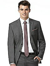 Alt View 4 Thumbnail - French Truffle Yarn-Dyed Modern Tie by After Six