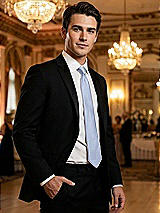 Alt View 2 Thumbnail - Sky Blue Yarn-Dyed Modern Tie by After Six