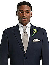 Alt View 3 Thumbnail - Taupe Yarn-Dyed Modern Tie by After Six