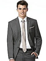 Alt View 4 Thumbnail - Taupe Yarn-Dyed Modern Tie by After Six