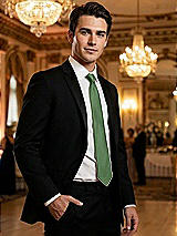 Alt View 2 Thumbnail - Vineyard Green Yarn-Dyed Modern Tie by After Six