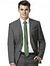 Alt View 4 Thumbnail - Vineyard Green Yarn-Dyed Modern Tie by After Six