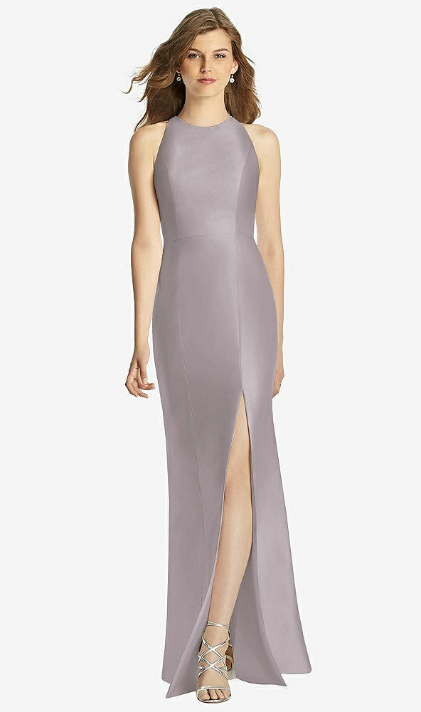 Front View - Cashmere Gray Bella Bridesmaid Dress BB121