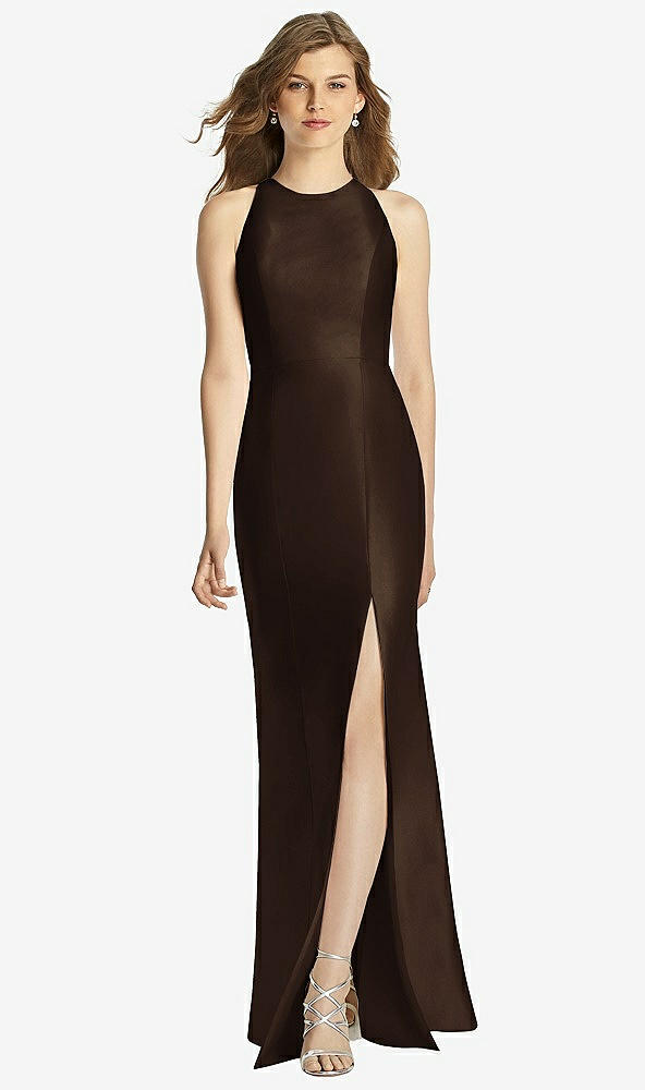 Front View - Espresso Bella Bridesmaid Dress BB121