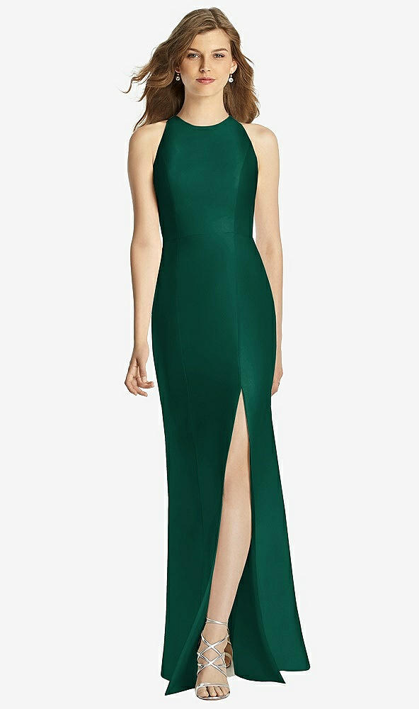 Front View - Hunter Green Bella Bridesmaid Dress BB121