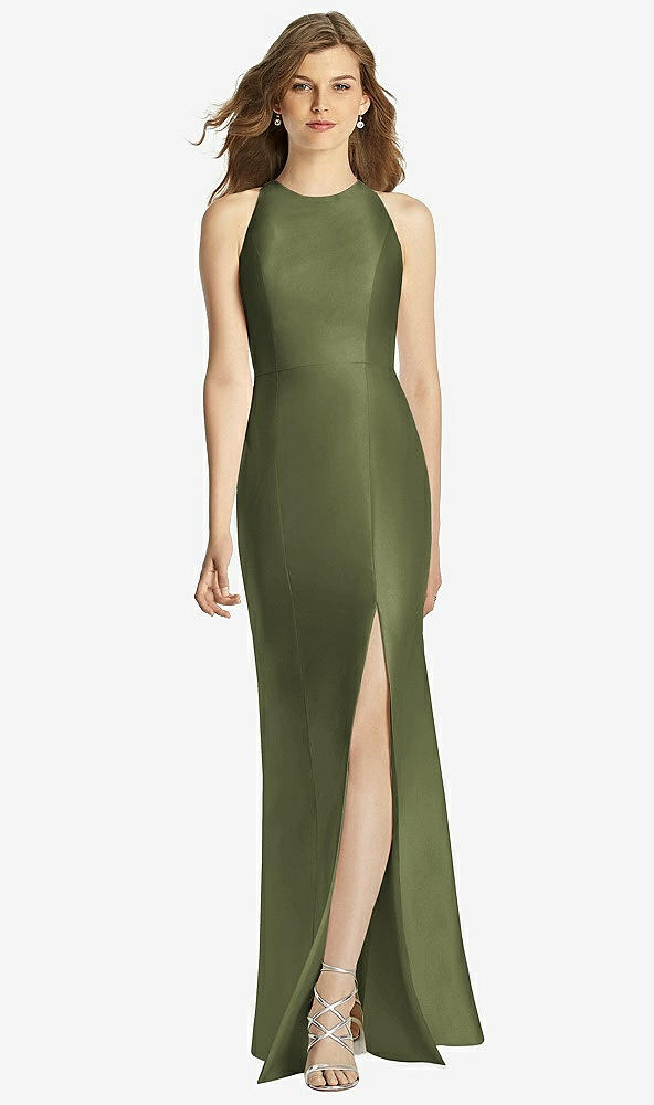 Front View - Olive Green Bella Bridesmaid Dress BB121