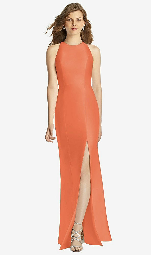 Front View - Portofino Orange Bella Bridesmaid Dress BB121