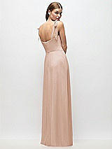 Rear View Thumbnail - Cameo Tie-Shoulder Chiffon Maxi Dress with Front Slit