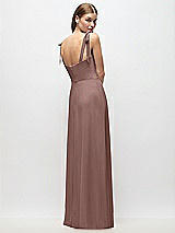 Rear View Thumbnail - Sienna Tie-Shoulder Chiffon Maxi Dress with Front Slit