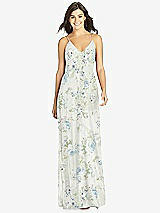Front View Thumbnail - Bleu Garden Criss Cross Back A-Line Maxi Dress