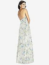 Rear View Thumbnail - Bleu Garden Criss Cross Back A-Line Maxi Dress