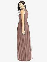 Rear View Thumbnail - Sienna Shirred Skirt Jewel Neck Halter Dress with Front Slit
