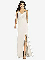 Front View Thumbnail - Ivory Criss Cross Back Mermaid Wrap Dress