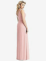 Rear View Thumbnail - Rose Sleeveless Pleated Skirt Maxi Dress with Pockets