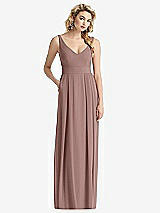 Front View Thumbnail - Sienna Sleeveless Pleated Skirt Maxi Dress with Pockets