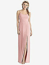 Rear View Thumbnail - Rose Cowl-Back Double Strap Maxi Dress with Side Slit